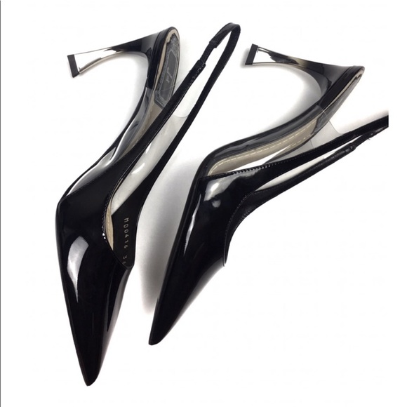 NWOB Dior Clear & Black Patent Leather Slingback - Picture 15 of 16